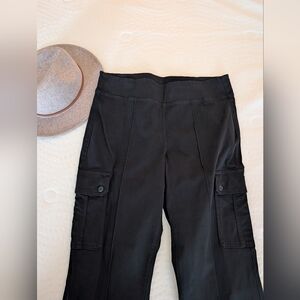 AE Black Cargo Pants, Pull On, Next Level Stretch, long Inseam